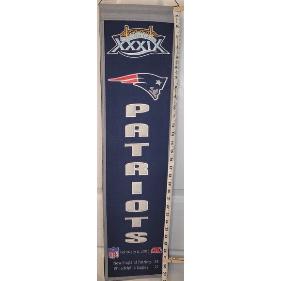 New England Patriots Super Bowl XXXIX Champions Winning Streak Banner - Picture 9 of 10